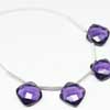 Purple Amethyst (hydro) Faceted Square Beads Strand Quantity 2 Matching Pair (4 Beads) and Size 10x10mm approx. Hydro quartz is synthetic man made quartz. It is created in different different colors and shapes. 